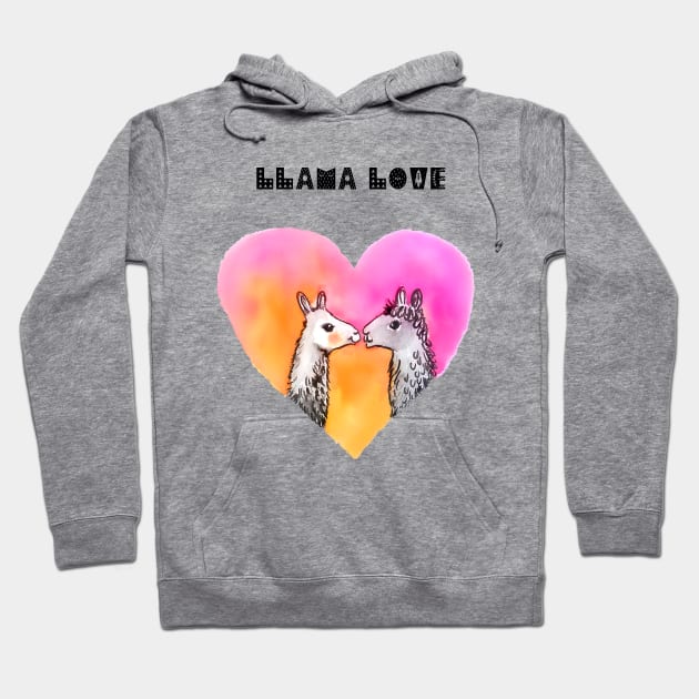 Llama Love Hoodie by StudioKaufmann